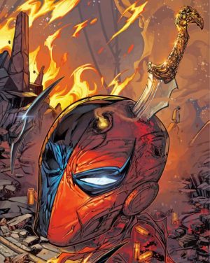 Deathstroke Head paint by numbers