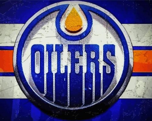 Edmonton Oilers Logo Art paint by numbers 