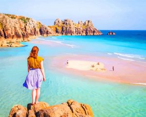 Lady In Cornwall England paint by numbers