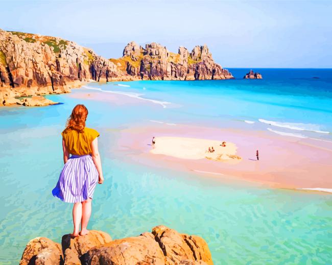 Lady In Cornwall England paint by numbers