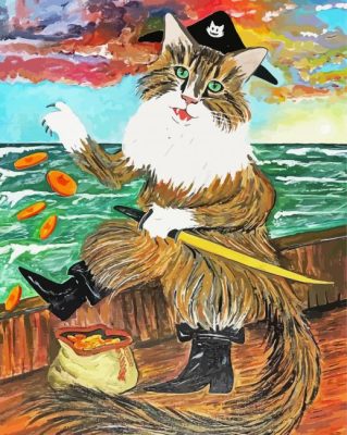 Pirate Cat paint by numbers