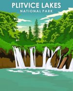 Plitvice Lakes National Park Poster paint by numbers