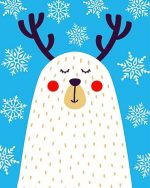 Snowflake Reinder paint by numbers