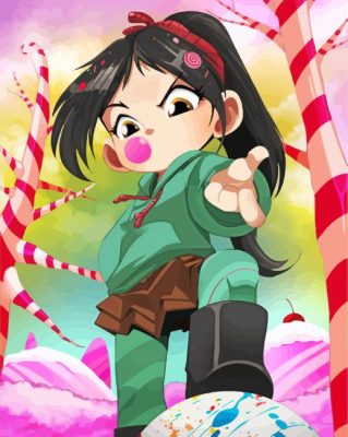 Vanellope Von Schweetz Wreck It Ralph Character paint by numbers 