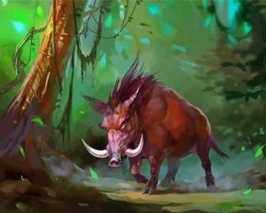 Wild Pig Art Wild Paint By Numbers