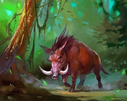 Wild Pig Art Wild Paint By Numbers