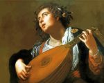 Woman Playing A Lute By Artem Isia Gentileschi paint by numbers