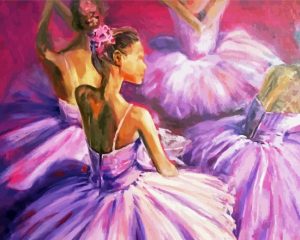 Purple Ballerina paint by numbers