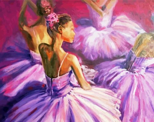 Purple Ballerina paint by numbers
