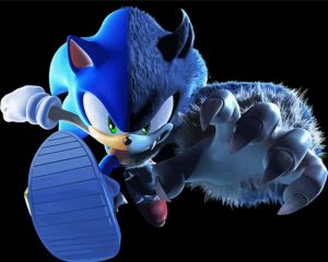 Aesthetic Sonic Werewolf paint by numbers