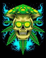 Mushroom Skull paint by numbers