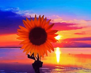 Beach Sunflower paint by numbers