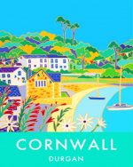 Cornwall Mouse Hole Harbour illustration paint by numbers
