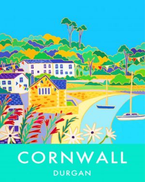 Cornwall Mouse Hole Harbour illustration paint by numbers