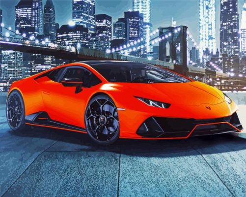 Lambo Huracan paint by numbers