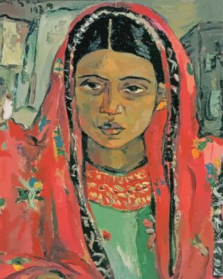 Sad Woman By Irman Stern paint by numbers 