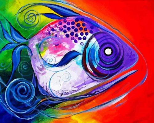 Artistic Fish paint by numbers