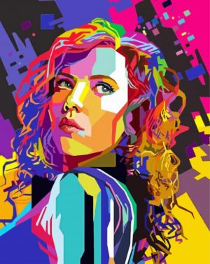 Aesthetic Scarlett Johansson Pop Art paint by numbers