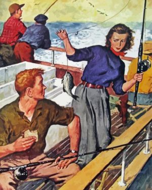 Couple Fishing paint by numberss