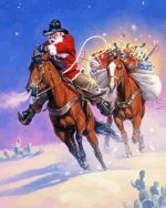 Cowboy Christmas paint by numbers