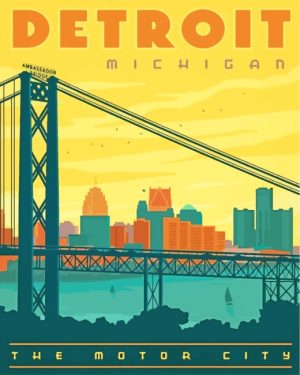 Detroit Poster paint by numbers