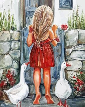 Farm Baby Girl paint by numbers