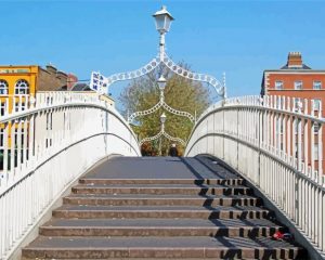 Halfpenny Bridge Dublin paint by numbers