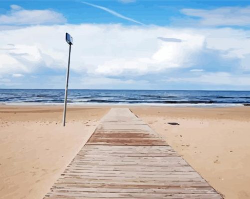 Jurmala Beach paint by numbers