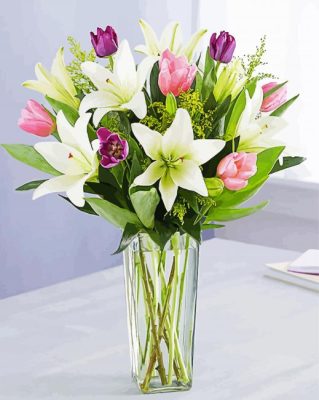 Lilies And Tulips paint by numbers