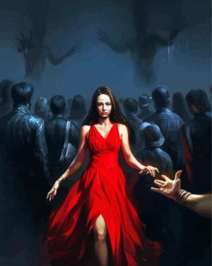 Woman In Gown paint by numbers