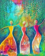 Abstract Women Dancing paint by numberss