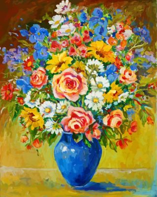 Blue Vase paint by numbers