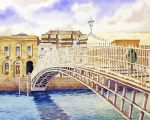 Aesthetic Halfpenny Bridge Dublin paint by numbers