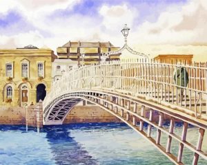 Aesthetic Halfpenny Bridge Dublin paint by numbers