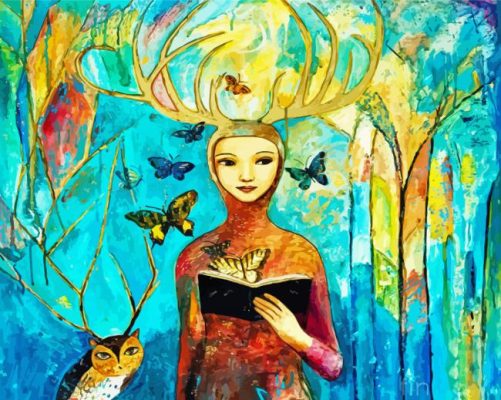 Deer Lady paint by numbers