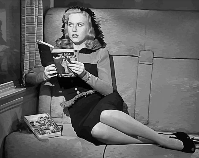 Black And White Lady On A Train paint by numbers