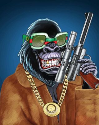 Mafia Monkey paint by numbers