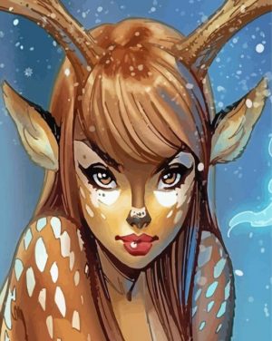 Deer Lady paint by numbers