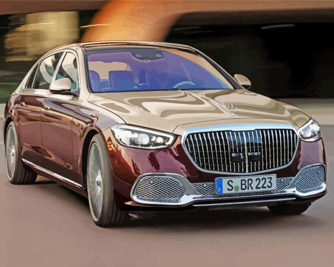 Mercedes Maybach S680 paint by numbers