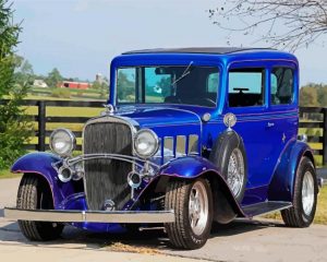 Blue 32 Chevy paint by numbers