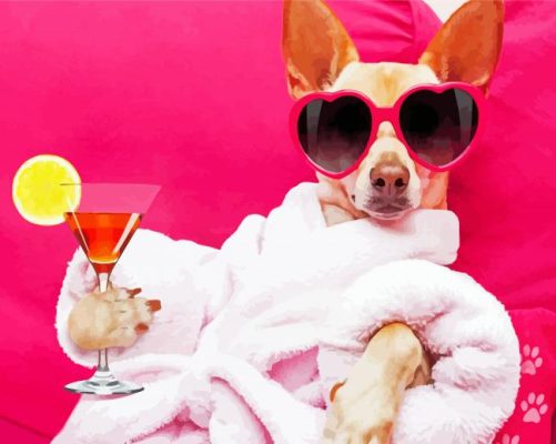 Aesthetic Funny Dog paint by numbers