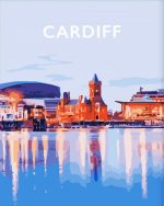 Cardiff City Skyline Poster paint by numbers