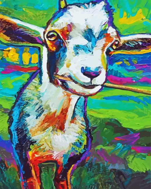 Colorful Goat paint by numbers