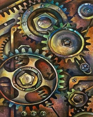 Aesthetic Gears paint by numbers