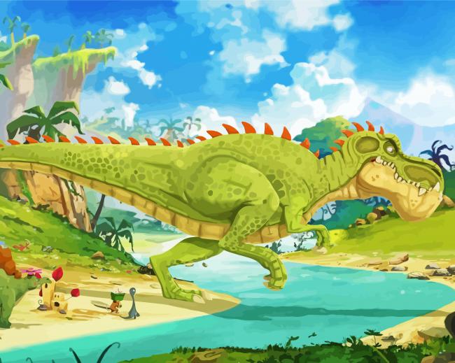 Gigantosaurus paint by numbers