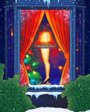 Leg Lamp A Christmas Story Art paint by numbers