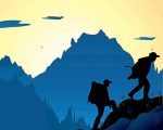 Mountaineers Silhouette Paint By Number