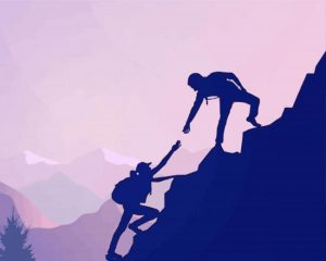 Mountaineers Silhouette Art Paint By Number