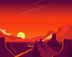 Sunset Canyon paint by numbers