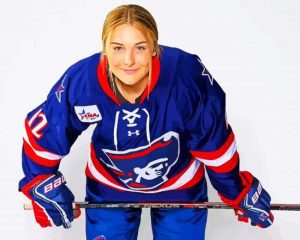 Woman Hockey paint by numbers